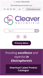 Mobile Screenshot of cleaverscientific.com