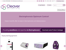 Tablet Screenshot of cleaverscientific.com